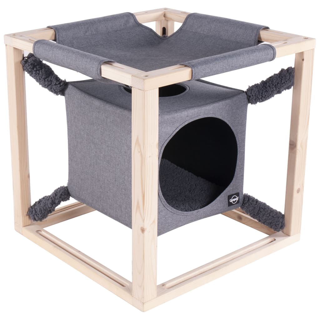 Lit pour chats avec hamac Catcube Gris M 54x54x54 cm