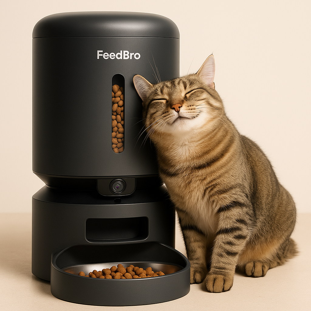 Distributeur Automatique de Croquettes pour Chat Connecté 4L - Feedbro